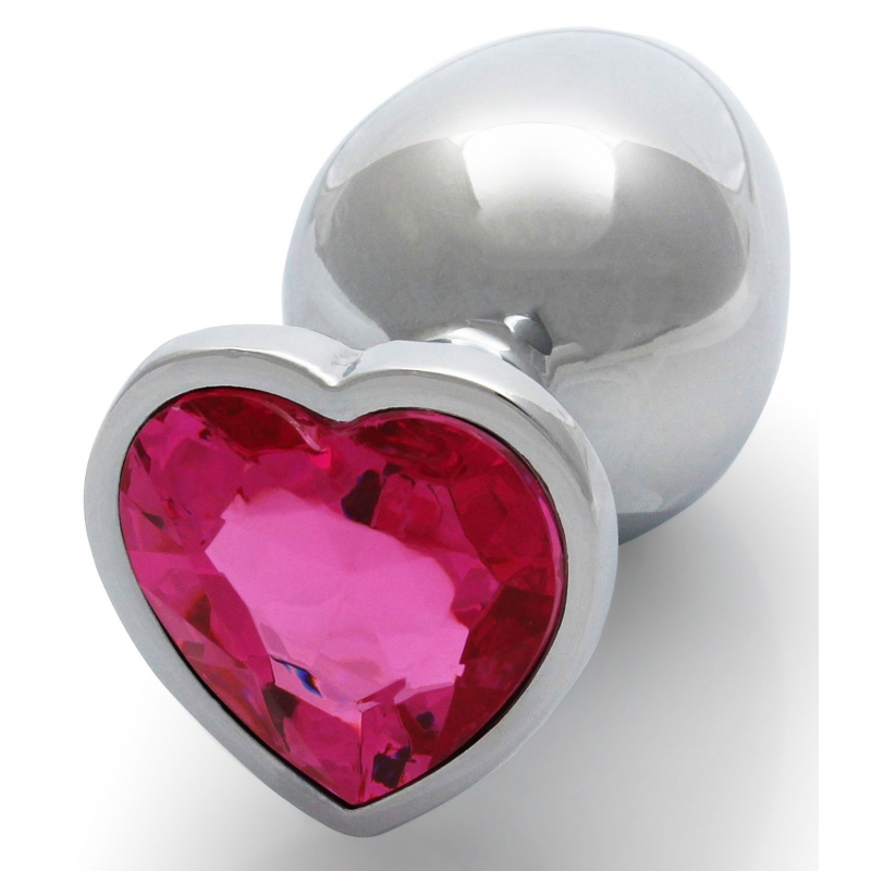 bijou anal heart gem m 7 x 33cm argente rose 4