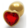 bijou anal heart gem m 7 x 33cm dore rouge