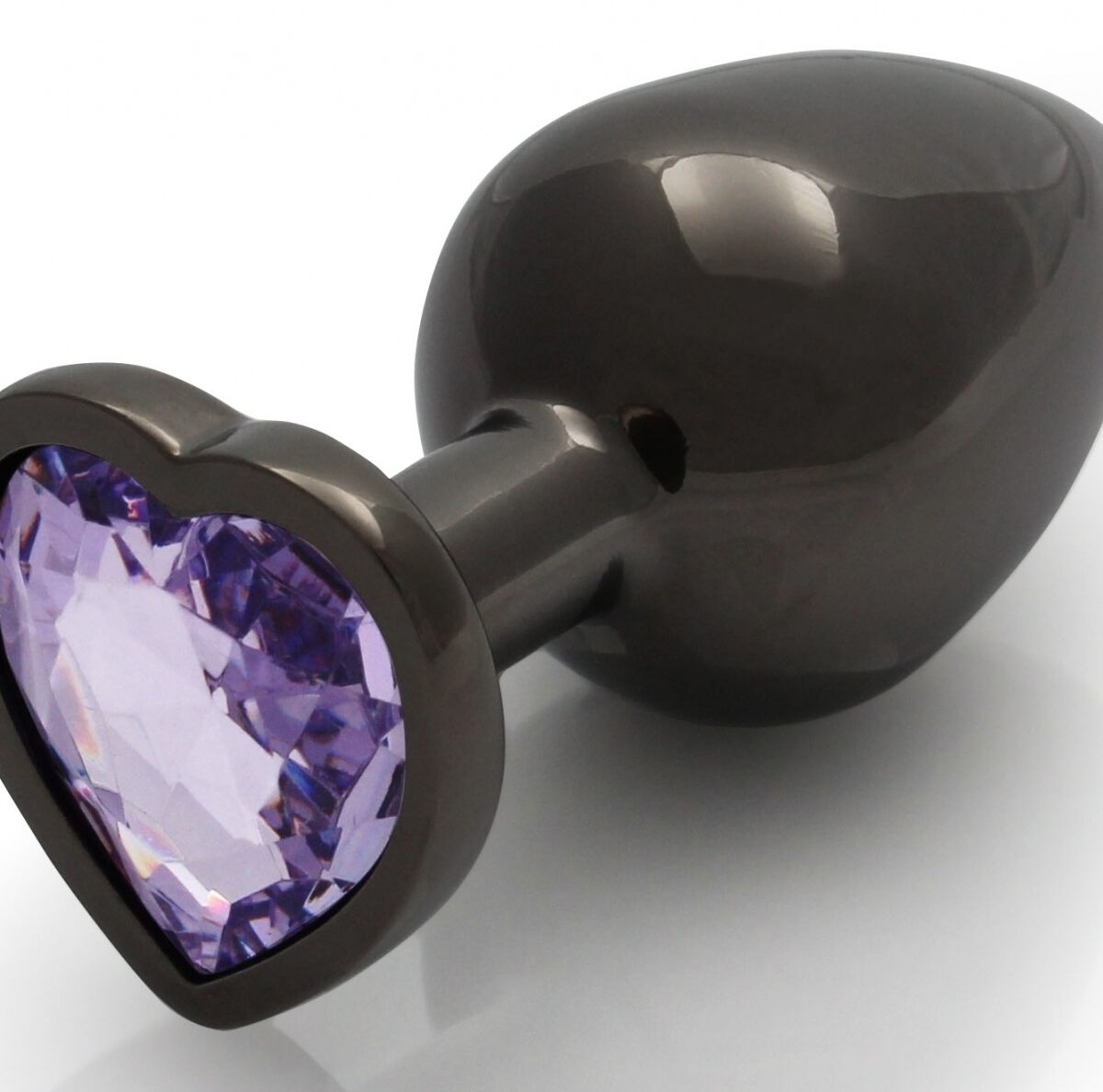 bijou anal heart gem m 7 x 33cm noir violet
