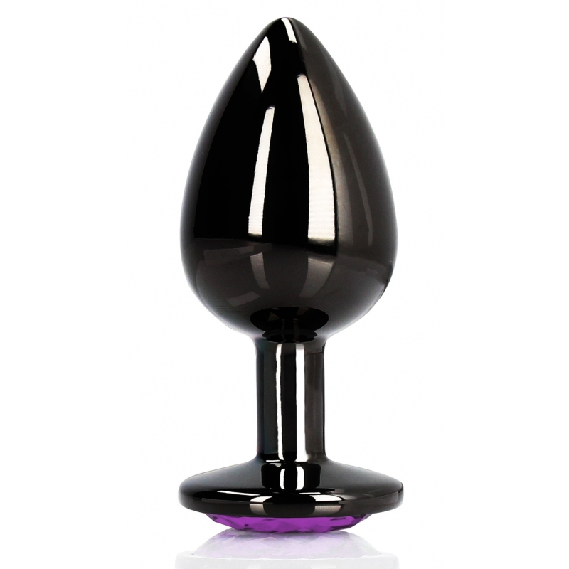 bijou anal heart gem m 7 x 33cm noir violet 2