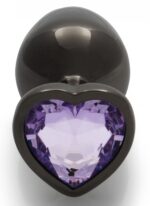 bijou anal heart gem m 7 x 33cm noir violet 3