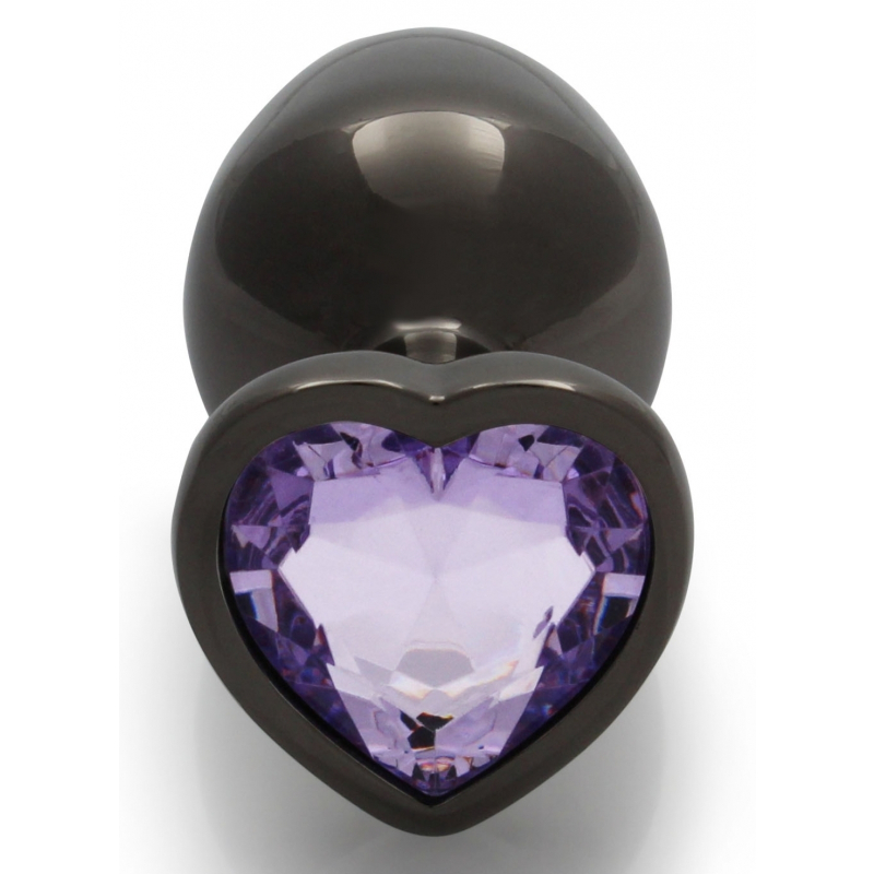 bijou anal heart gem m 7 x 33cm noir violet 3