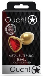 bijou anal heart gem s 6 x 26 cm dore rouge 1