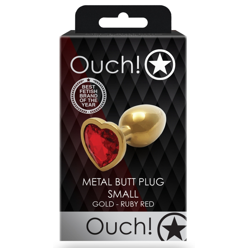 bijou anal heart gem s 6 x 26 cm dore rouge 1