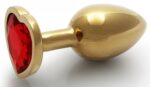 bijou anal heart gem s 6 x 26 cm dore rouge