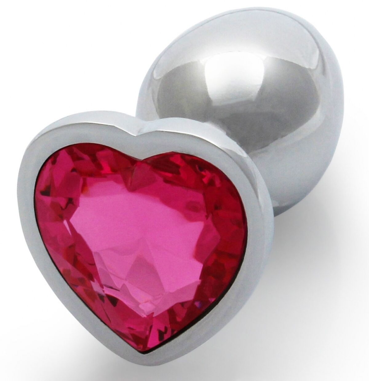 bijou anal heart gem s 6 x 26cm argente rose