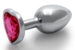 bijou anal heart gem s 6 x 26cm argente rose 3