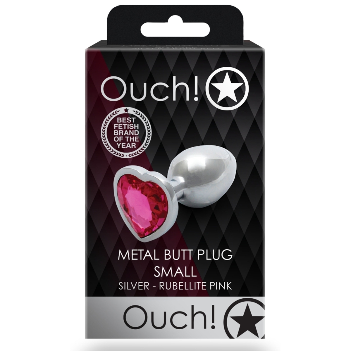 bijou anal heart gem s 6 x 26cm argente rose 5