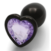 bijou anal heart gem s 6 x 26cm noir violet