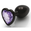 bijou anal heart gem s 6 x 26cm noir violet 2