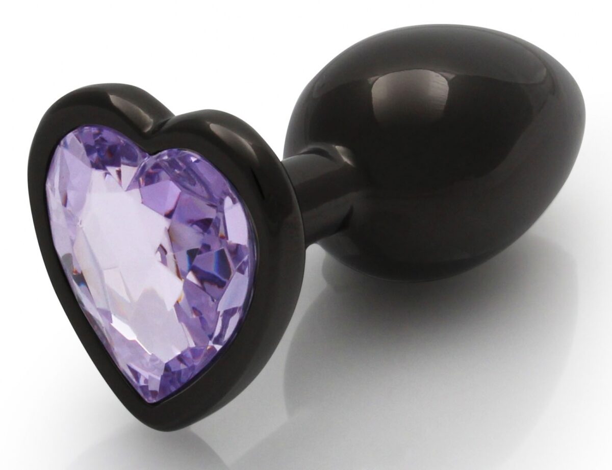 bijou anal heart gem s 6 x 26cm noir violet 2