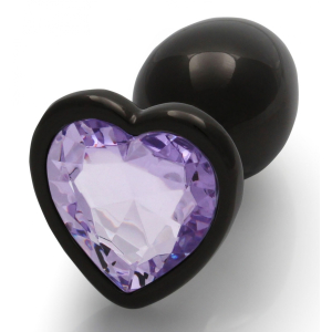 bijou anal heart gem s 6 x 26cm noir violet