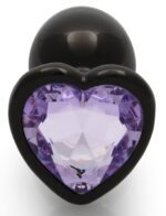 bijou anal heart gem s 6 x 26cm noir violet 5
