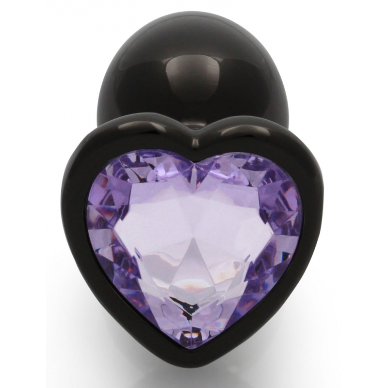 bijou anal heart gem s 6 x 26cm noir violet 5