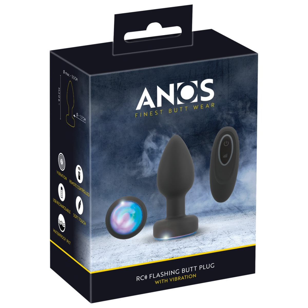 bijou anal lumineux vibrant tech tonik 7 x 33cm 1