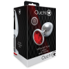 bijou anal round gem l 8 x 4cm argente rouge 1