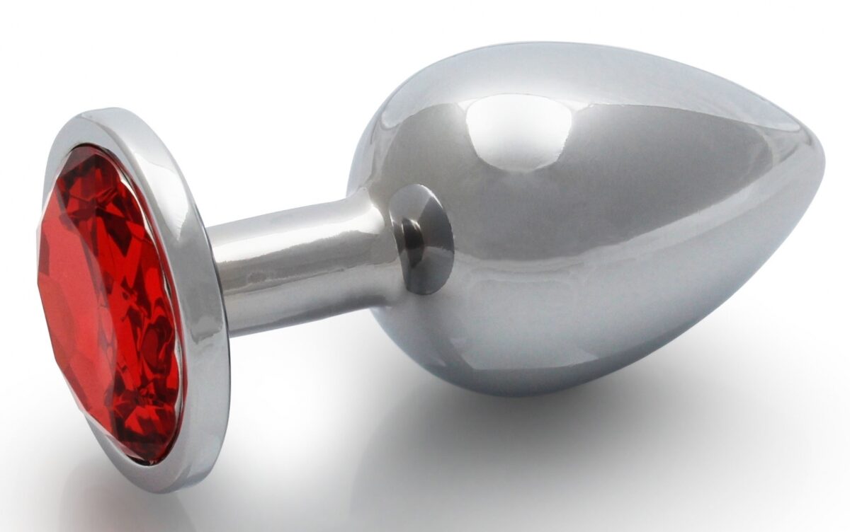 bijou-anal-round-gem-l-8-x-4cm-argente-rouge bijou anal round gem l 8 x 4cm argente rouge