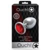 bijou anal round gem l 8 x 4cm argente rouge 5