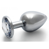 bijou-anal-round-gem-l-8-x-4cm-argente-transparent- bijou anal round gem l 8 x 4cm argente transparent