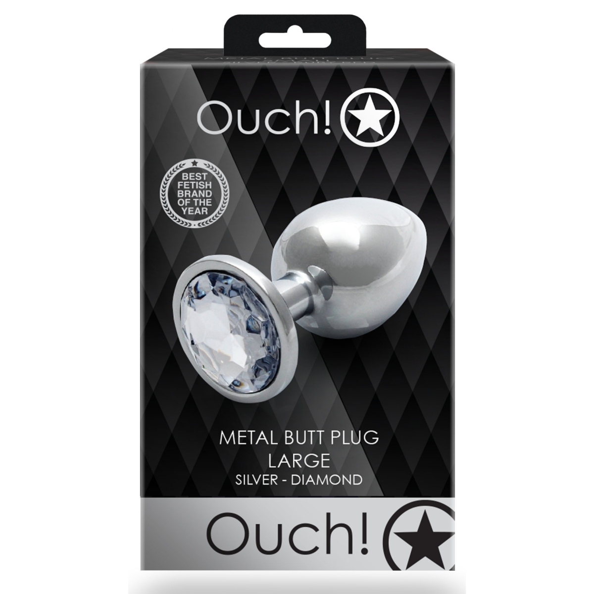 bijou anal round gem l 8 x 4cm argente transparent 1 5