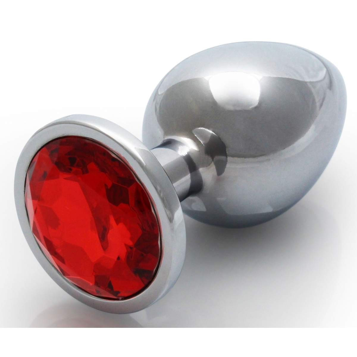 bijou anal round gem m 7 x 33 cm argente rouge 4