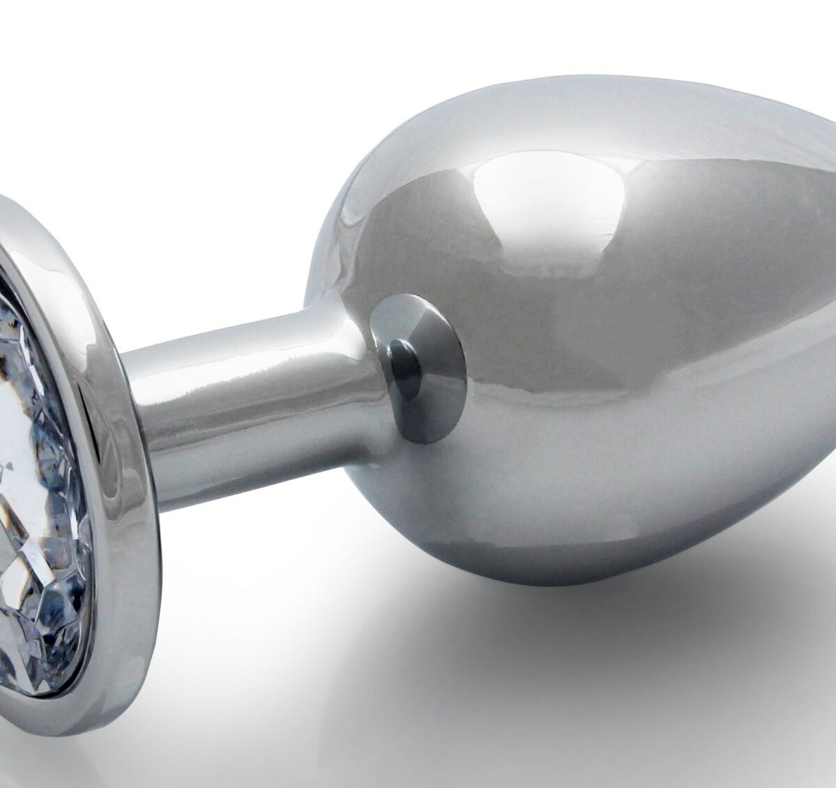 bijou anal round gem m 7 x 33 cm argente transparent