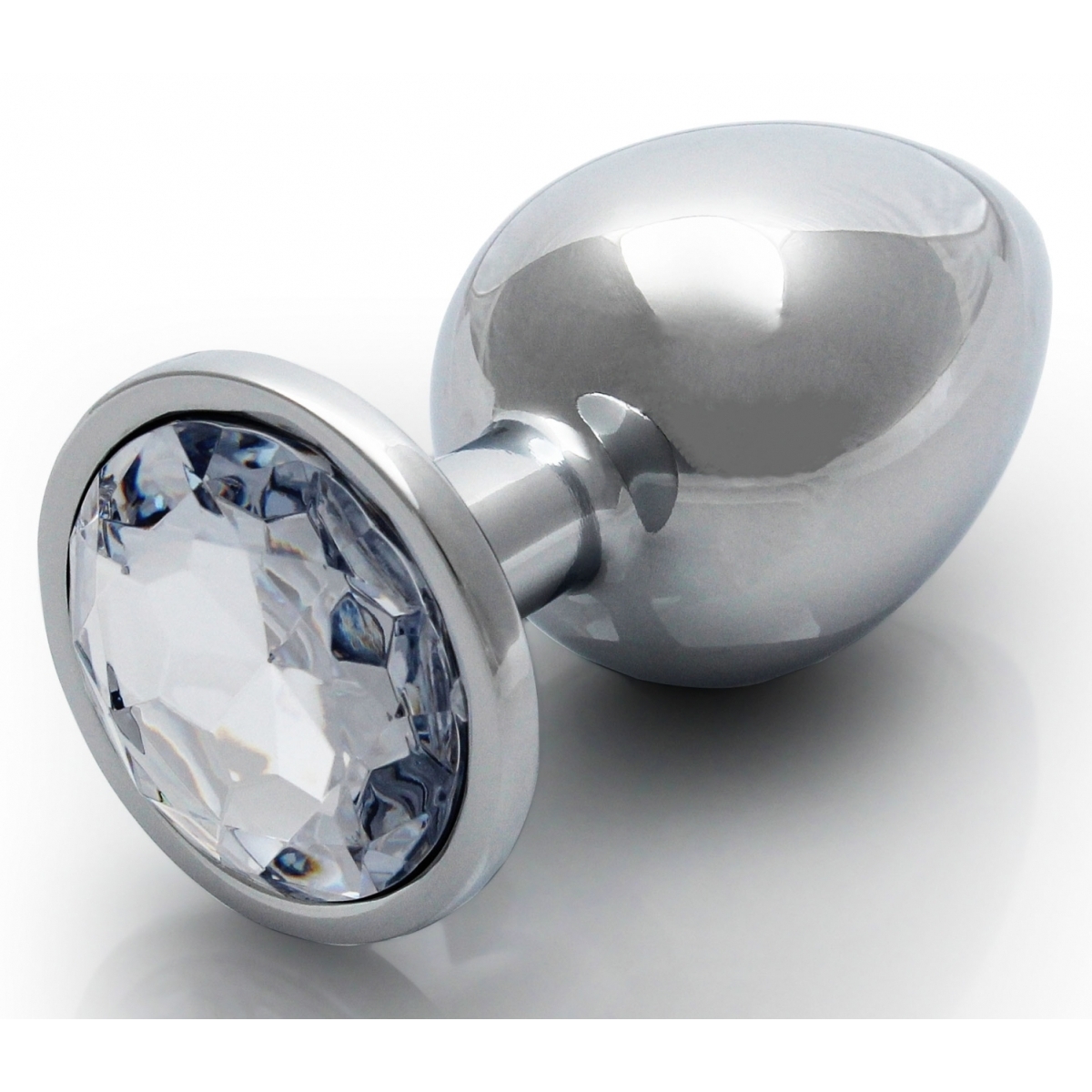 bijou anal round gem m 7 x 33 cm argente transparent 3