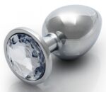 bijou anal round gem m 7 x 33 cm argente transparent 3