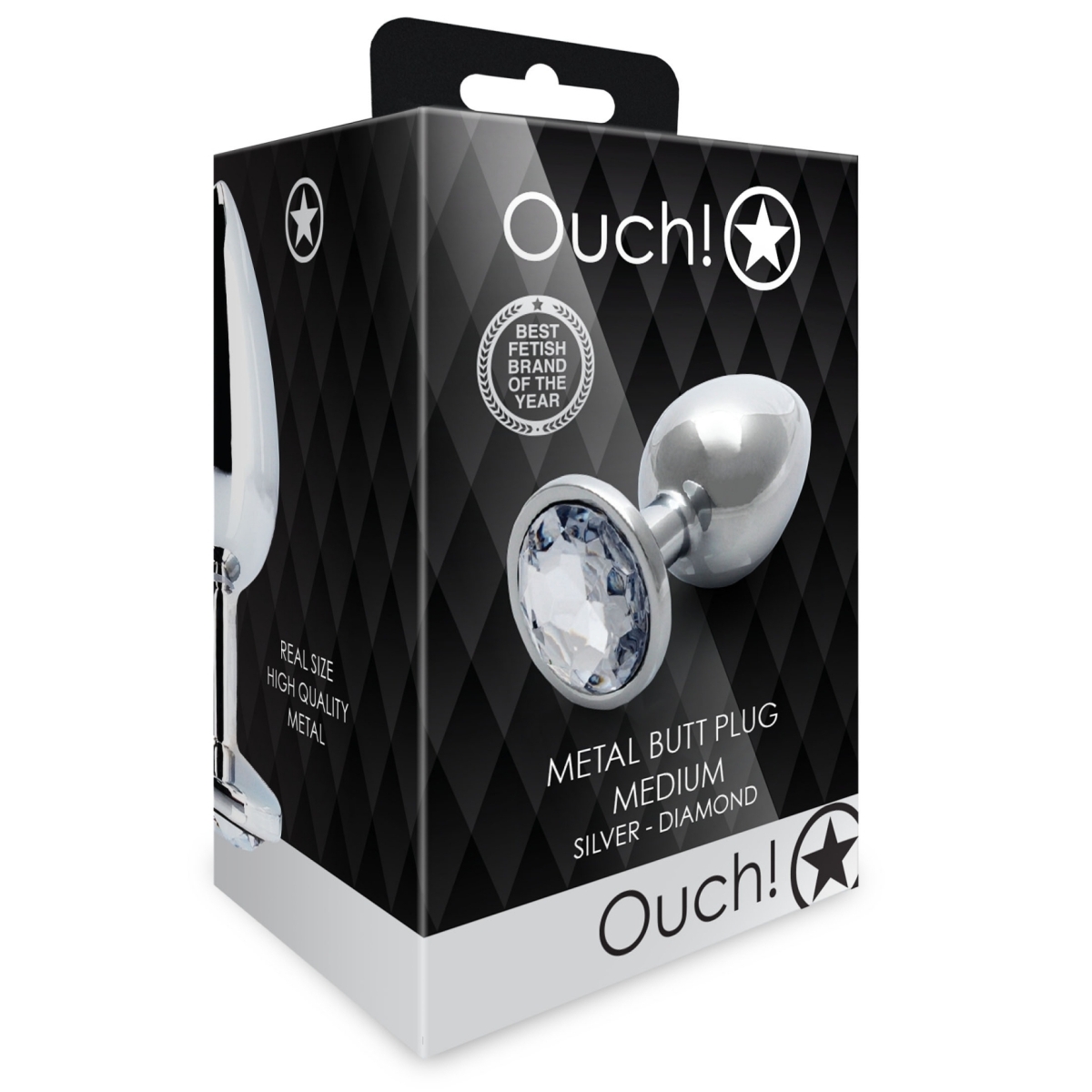 bijou anal round gem m 7 x 33 cm argente transparent 4