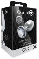 bijou anal round gem m 7 x 33 cm argente transparent 4
