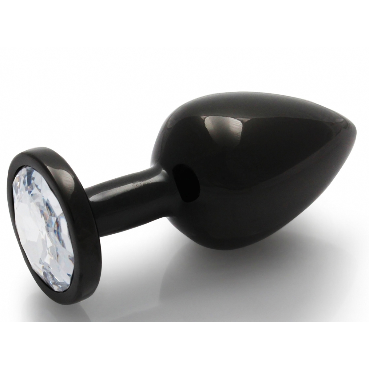 bijou anal round gem m 7 x 33 cm noir transparent