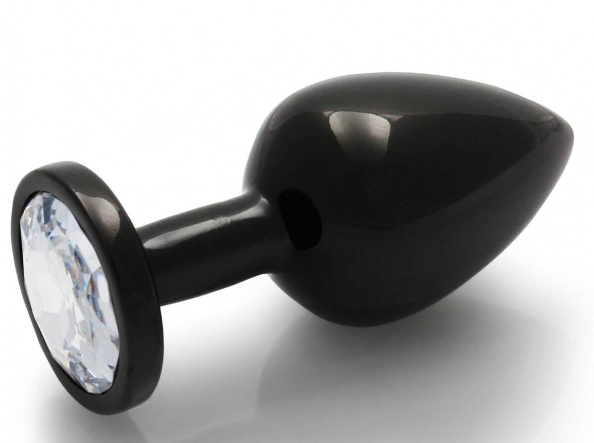 bijou anal round gem m 7 x 33 cm noir transparent