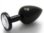 bijou anal round gem m 7 x 33 cm noir transparent