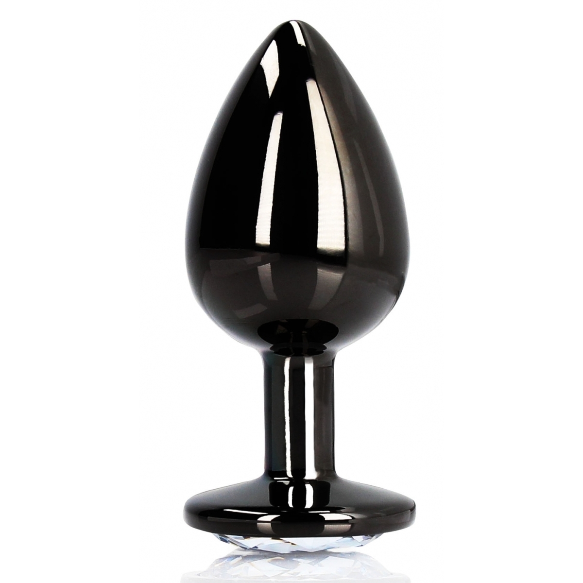 bijou anal round gem m 7 x 33 cm noir transparent 2