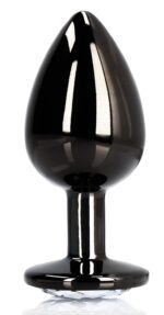 bijou anal round gem m 7 x 33 cm noir transparent 2