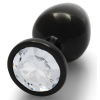 bijou anal round gem m 7 x 33 cm noir transparent 3