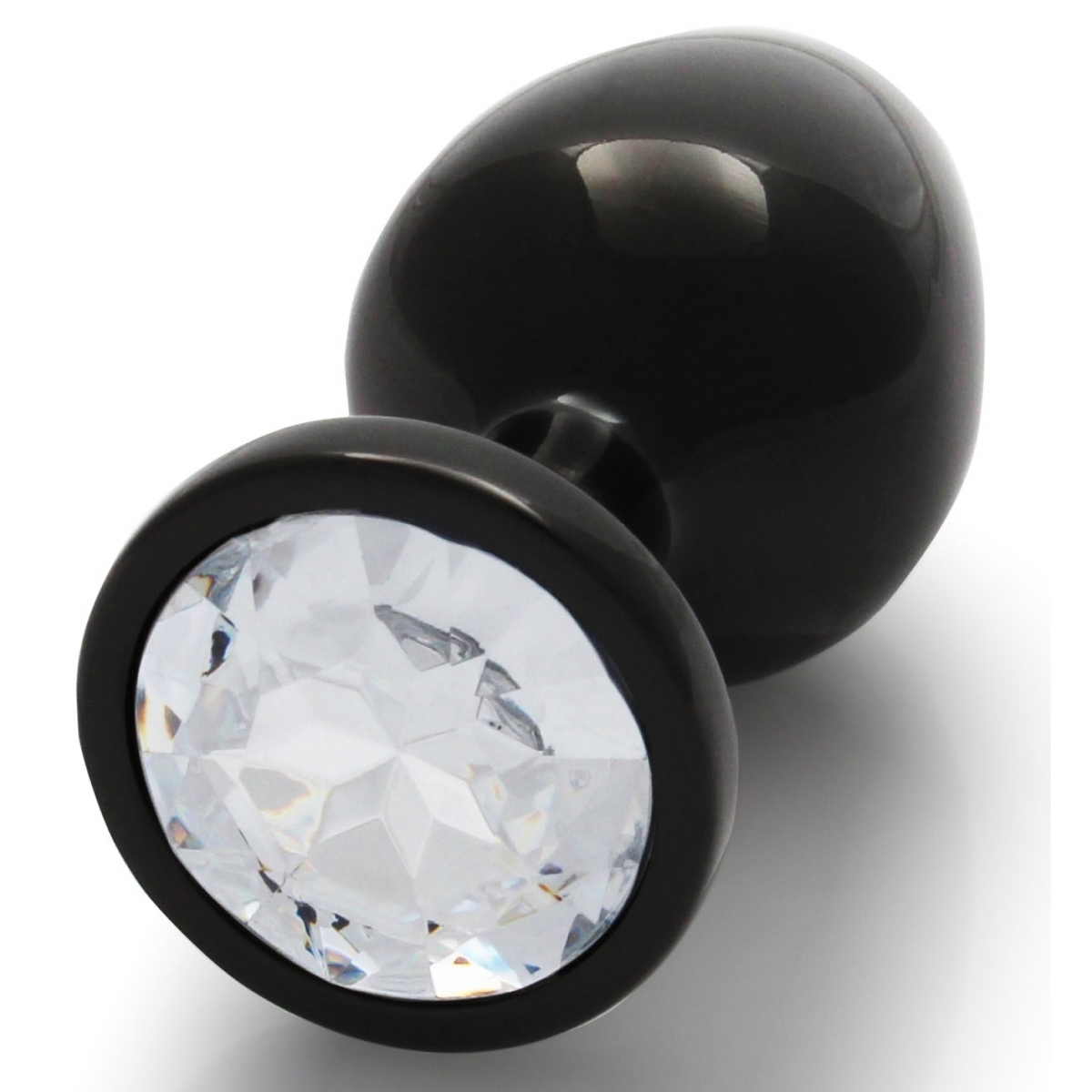 bijou anal round gem m 7 x 33 cm noir transparent 3