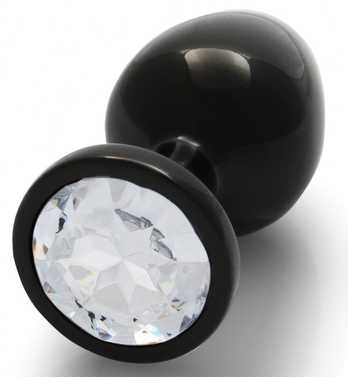 bijou anal round gem m 7 x 33 cm noir transparent 3