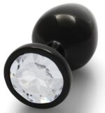 bijou anal round gem m 7 x 33 cm noir transparent 3