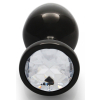bijou anal round gem m 7 x 33 cm noir transparent 4