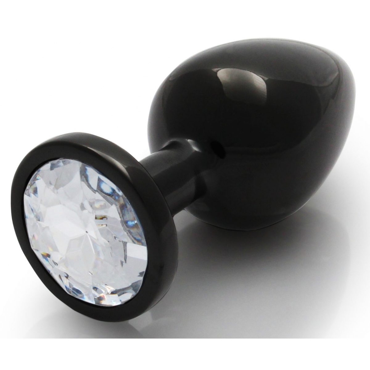 bijou anal round gem m 7 x 33 cm noir transparent 5