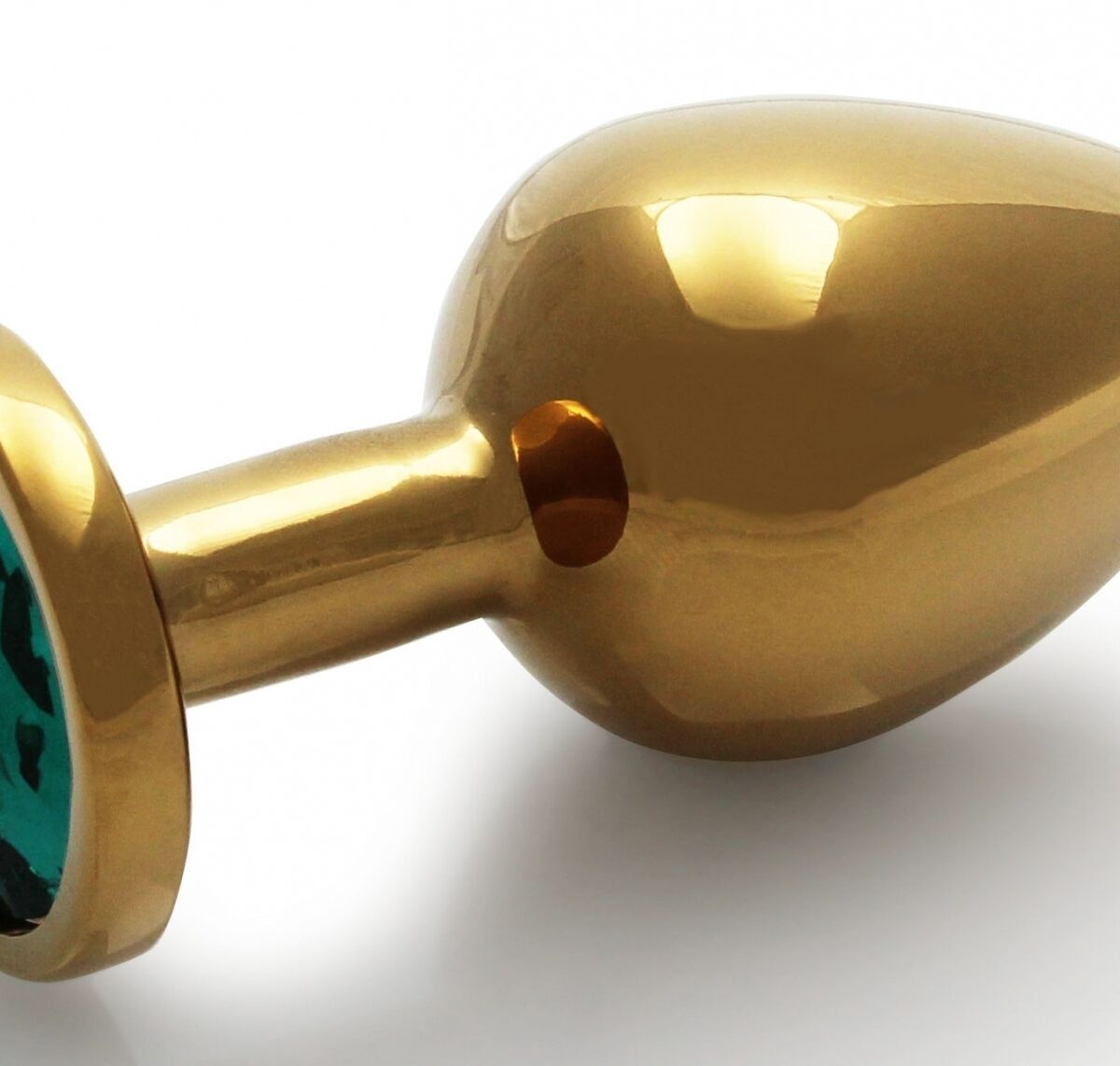 bijou anal round gem m 7 x 33cm dore vert