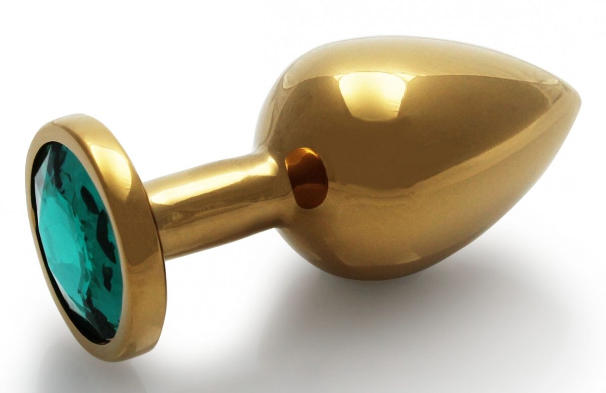 bijou anal round gem m 7 x 33cm dore vert