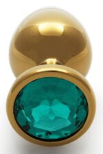 bijou anal round gem m 7 x 33cm dore vert 2