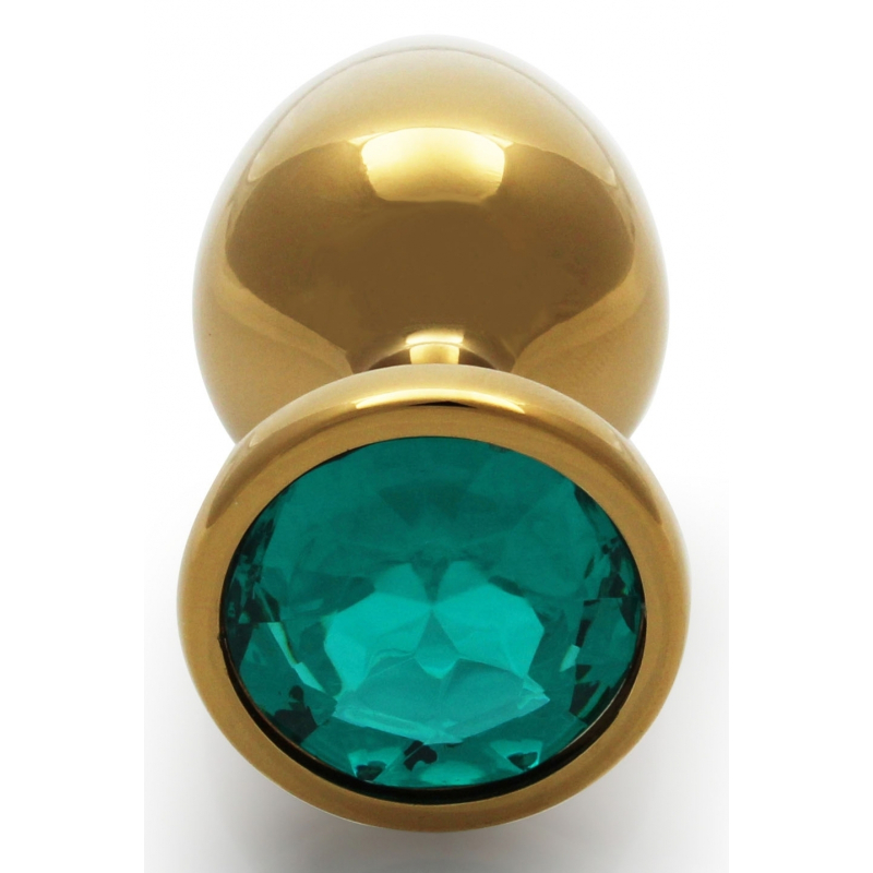 bijou anal round gem m 7 x 33cm dore vert 2