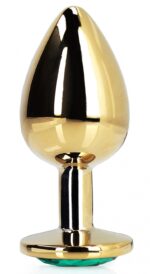 bijou anal round gem m 7 x 33cm dore vert 3