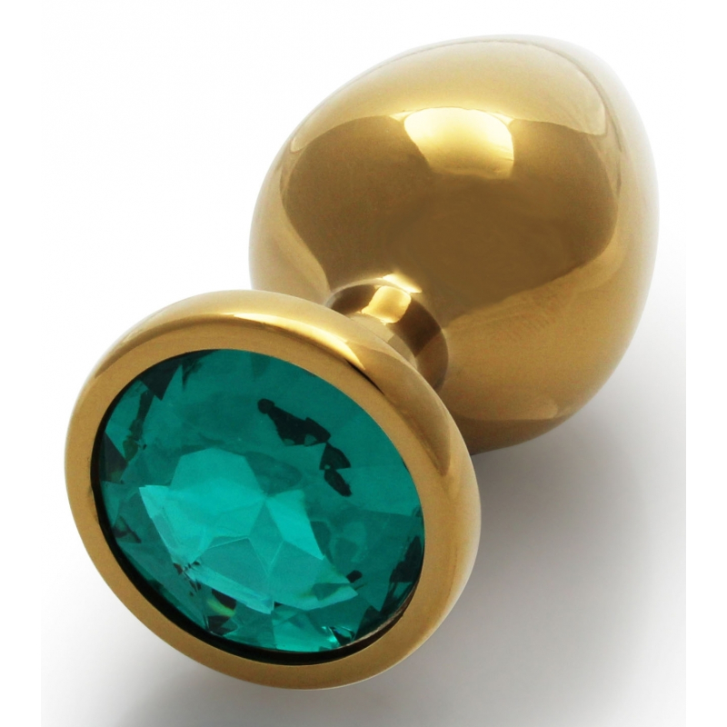 bijou anal round gem m 7 x 33cm dore vert 4