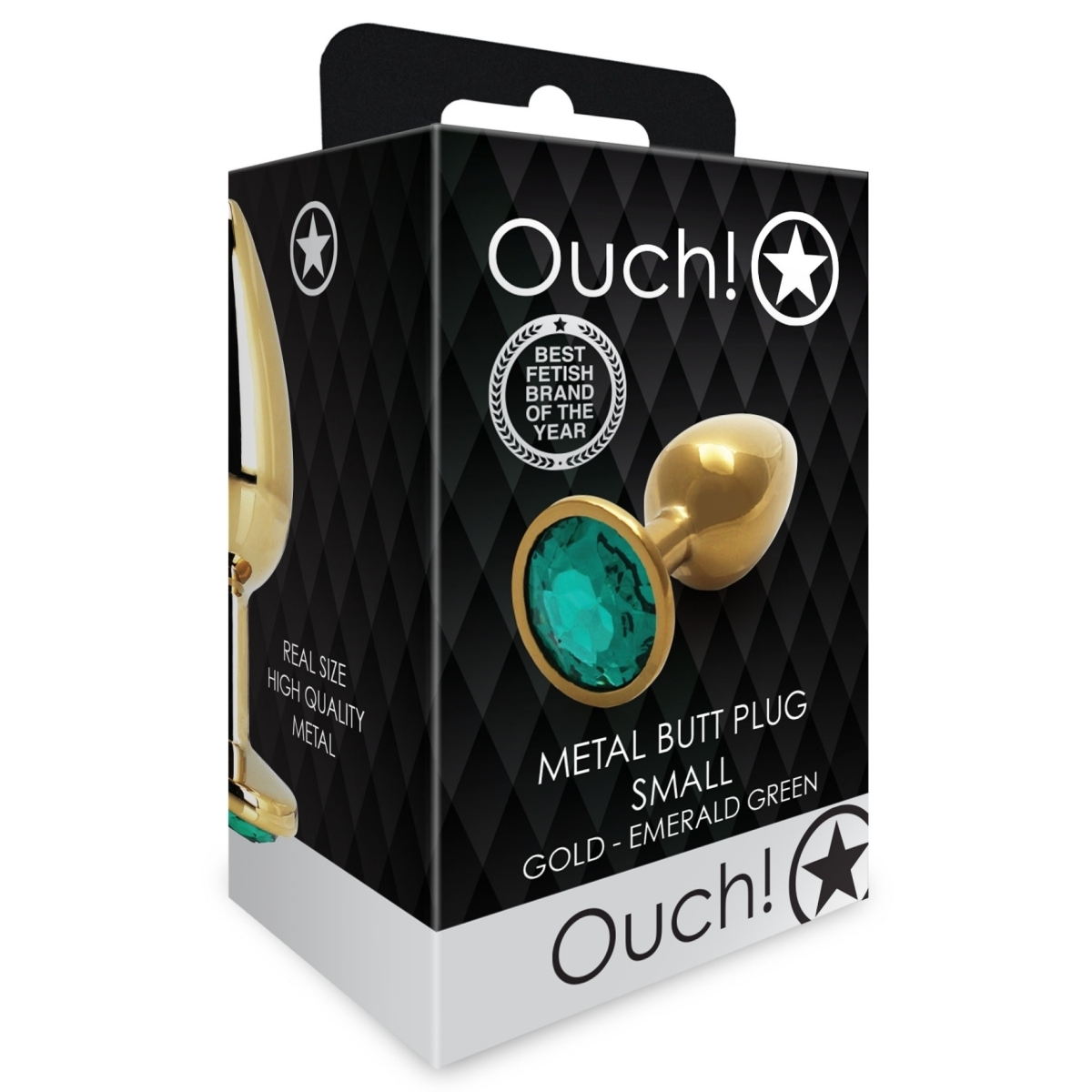 bijou anal round gem s 6 x 26 cm dore vert 1