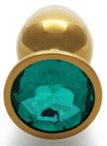 bijou anal round gem s 6 x 26 cm dore vert 2