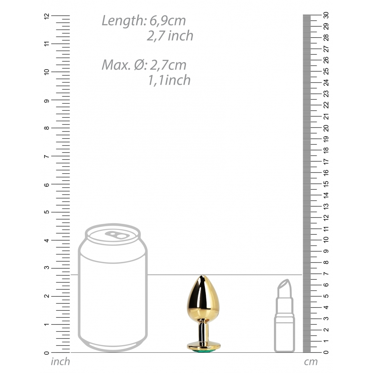 bijou anal round gem s 6 x 26 cm dore vert 3